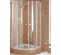 Kermi quart de cercle Ibiza 2000 O10 V6217, I2O10V62172AK, Couleur: Verre véritable blanc clair