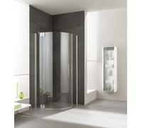 Kermi quart de cercle PASA XP 50L V4120, PX50LV41201AK, Couleur: Verre véritable argenté brillant mat transparent