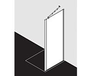 Kermi Raya flanc RATWD08020VPK 80x200cm, STG clair KermiClean, brillant argent