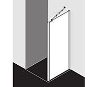 Kermi Raya panneau latéral RATWD100201PK 100 x 200 cm, argenté / mat, clair, propre
