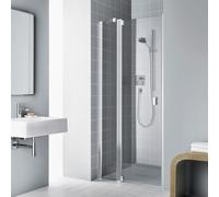 Kermi Raya Porte battante avec section fixe, pour niche, pour paroi latérale, RA1GL07520VAK, RA1GL