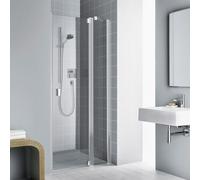 Kermi Raya Porte battante avec section fixe, pour niche, pour paroi latérale, RA1GR090201AK, RA1GR