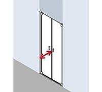 Kermi Raya porte battante RAPTD07520VPK 75x200cm, KermiClean transparent trempé, argent brillant