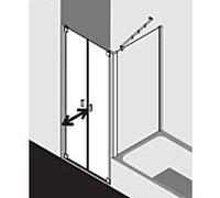 Kermi Raya porte battante RAPTD08020VPK de 80x200cm, ESG KermiClean argent clair brillant
