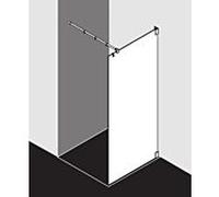 Kermi Système de verre Filia FITWF10020VPK 100x200cm, argent brillant, verre de sécurité trempé clair, stabilisation à 90 degrés, sans cadre