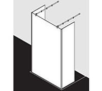 Kermi Système de verre Xb XBFW112020VUK 120x200cm, argent brillant, ESG SR Opaco, stabilisation à 90 degrés
