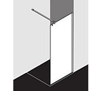 Kermi Système de verre Xb XBWIA08020VFK 78-80x200cm, verre de sécurité trempé argenté brillant Stripe Clean