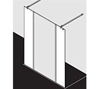 Kermi Système de verre Xb XBWIH03020VUK 30x200cm, argent brillant, TSG SR Opaco, TSG clair