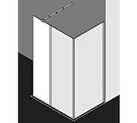 Kermi Système de verre Xb XBWIH04020VJK 40x200cm, argent brillant, verre de sécurité trempé, verre trempé clair