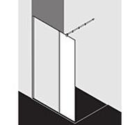 Kermi Système de verre Xb XBWIH06020VAK 60x200cm, argent brillant, verre de sécurité trempé, verre de sécurité trempé clair