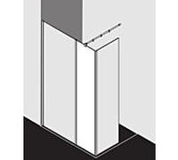 Kermi Système de verre Xb XBWIH06020VKK 60x200cm, verre de sécurité trempé argent brillant, verre trempé clair et transparent