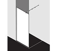 Kermi Système de verre Xb XBWIW10020VFK 98-100x200cm, argent brillant ESG Stripe Clean