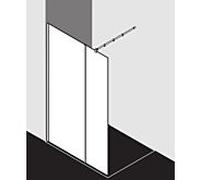 Kermi Système de verre Xb XBWIW11020VUK 108-110x200cm, argent brillant, ESG SR Opaco