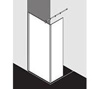 Kermi Système de verre Xb XBWIW12020VFK 118-120x200cm, verre de sécurité trempé argenté brillant Stripe Clean