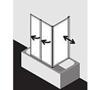 Kermi Vario 2000 3 Vario 2000 V2FW30601422K 68,5-71,8x140cm, blanc, perle Kerolan