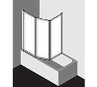 Kermi Vario 2000 cloison pliante 2- / 2000 -wing V2TS2080141UK 79-81.3x140cm, finition argent mat, TSG SR Opaco