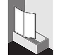 Kermi Vario 2000 cloison pliante 2 vantaux V2FW2060142YK 115, 2000 -116.7x140cm, blanc , ESG SR Opaco Clean