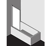 Kermi Vario 2000 mur pliant 2000 -feuille V2FW1065141PK 70, 2000 -71,7x140cm, argent mat brillant, TSG clear KermiClean