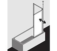 Kermi Vario 2000 mur pliant 2000 -wing V2FW1070142UK 75, 2000 -76,7x140cm, blanc, ESG SR Opaco