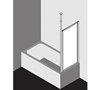 Kermi Vario 2000 paroi latérale V2TWD080141YK 71,4-74,6x140cm, argent avec, TSG SR Opaco Clean