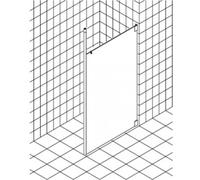 Kermi Walk-in XS WD1 12020, XSWD112020VPK, Couleur: Argent Brillant Verre Véritable Brillant Nettoyant Clair
