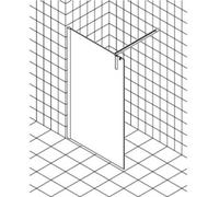Kermi Walk-in XS WW4 17020, XSWW417020VPK, Couleur: Argent Brillant Verre Véritable Brillant Nettoyant Clair