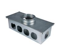 Kermi x-well Système de raccordement, collecteur/distributeur rond à 10 voies, solution de coffrage