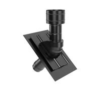 Kermi x-well Tuile universelle NW 125 avec chapeau de toiture, noir - Y2402125007K
