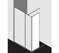 Kermi Xb champ fixe XBFFW03020VKK 31.7x200cm, verre de sécurité trempé argent brillant, propre