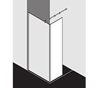 Kermi Xb champ fixe XBFFW03020VYK 31,7x200cm, argent brillant, ESG SR Opaco Clean, système en verre