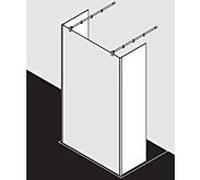 Kermi XB Paroi latérale, pour porte pliante, pour porte battante, pour porte pivotante, pour porte coulissante, XBFFW04020VAK, XBFFW