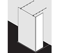 Kermi Xb champ fixe XBFFW04020VYK 41.7x200cm, argent brillant, ESG SR Opaco Clean, système en verre