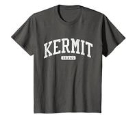 Kermit Texas TX JS03 College University Style T-Shirt, Enfant, Asphalte, 8 Ans