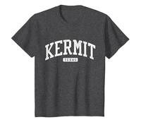 Kermit Texas TX JS03 College University Style T-Shirt, Enfant, Chiné Foncé, 6 Ans