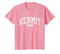 Kermit Texas TX JS03 College University Style T-Shirt, Enfant, Rose, 10 Ans