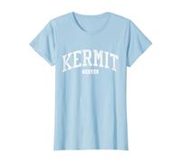 Kermit Texas TX JS03 College University Style T-Shirt, Femme, Bleu Céleste, XXL