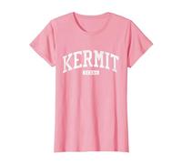 Kermit Texas TX JS03 College University Style T-Shirt, Femme, Rose, XXL