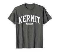 Kermit Texas TX JS03 College University Style T-Shirt, Homme, Asphalte, XXL