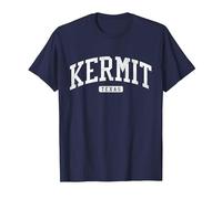 Kermit Texas TX JS03 College University Style T-Shirt, Homme, Bleu Marine, 3XL