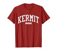 Kermit Texas TX JS03 College University Style T-Shirt, Homme, Canneberge, 3XL