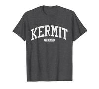 Kermit Texas TX JS03 College University Style T-Shirt, Homme, Chiné Foncé, 4XL