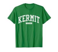 Kermit Texas TX JS03 College University Style T-Shirt, Homme, Vert Kelly, 3XL