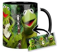 Kermit The Frog Sesame Street The Muppets Tasse Ceramique Intérieure et Poignée Noire Mug