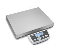 KERN Balance à plateforme en acier inoxydable - Modèle à succès à long terme avec appareil d'évaluation résistant à la poussière et aux éclaboussures - Capacité de pesée 60 kg - 522 mm x 403 mm x 83