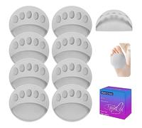 Keroius Lot de 4 paires de coussinets invisibles en tissu nid d'abeille pour l'avant-pied pour femme - Chaussettes invisibles pour soulager la fatigue du pied - Confortables et antidérapantes