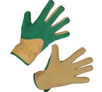Keron Gants de jardin vert-marron, microfibre, T. 8