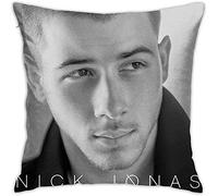 KEROTA Nick Jonas - Taies d'oreiller douces pour la maison, les chambres - Élégantes et amusantes - Pour toutes les saisons - 50,8 x 50,8 cm