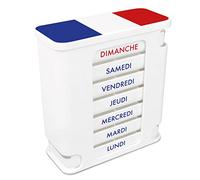 Kerpers® Pilulier Semainier | Hebdomadaire 7 Jours 1 Pièce | Matin, Midi, Soir, La Nuit - Grande Capacité, Plus Rangement | Boîte à Médicaments pour la Maison et les Voyages (1 Pièce France)