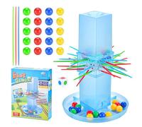 Kerplunk Stick classique - Défi de chute de perles | Activité de fête de jeux de société familiale, unité de pagode colorée, stratégie passionnante de levier de traction, développement de