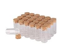 KERREY 10 pièces 10ml Tubes à essai avec Bouchon en liège 22 * 50mm Tubes en Verre bocaux de Terrarium Bouteilles flacons for Accessoire de Laboratoire Artisanal Bricolage